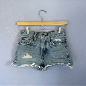 Levi’s High Rise Wedgie Fit denim shorts